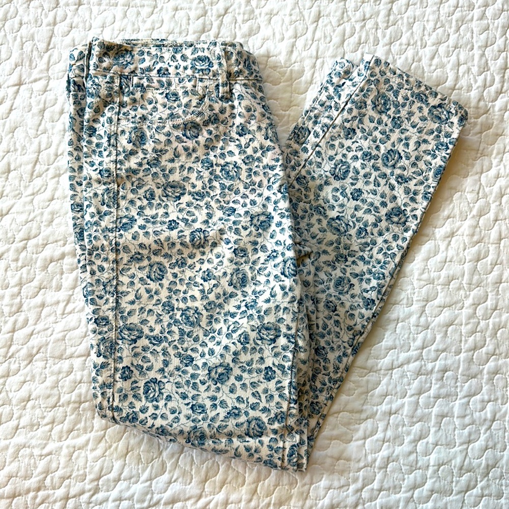 Madewell floral skinny jeans